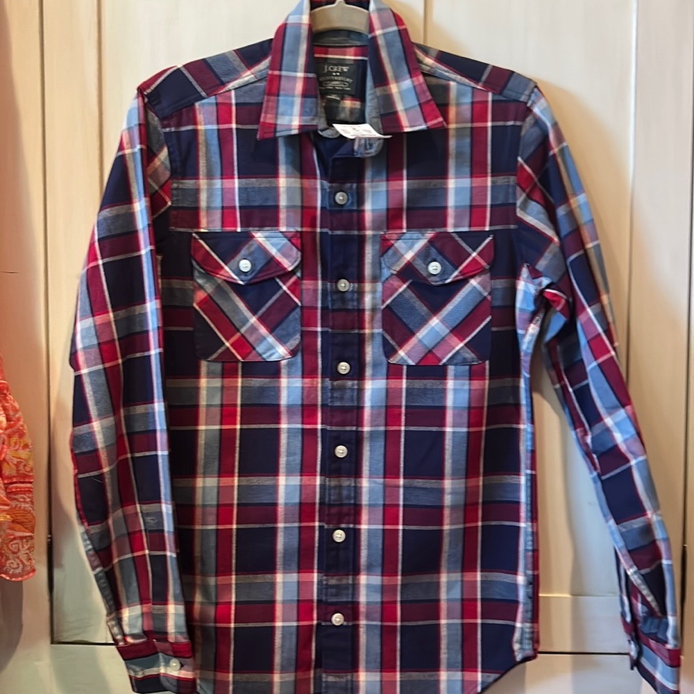 NWT J CREW heavyweight plaid flannel size small/medium